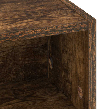 Desk with Storage Smoked Oak 80 x 50 x 91 cm