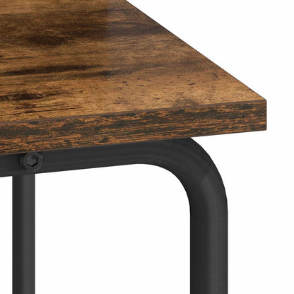 Desk with Storage Smoked Oak 80 x 50 x 91 cm