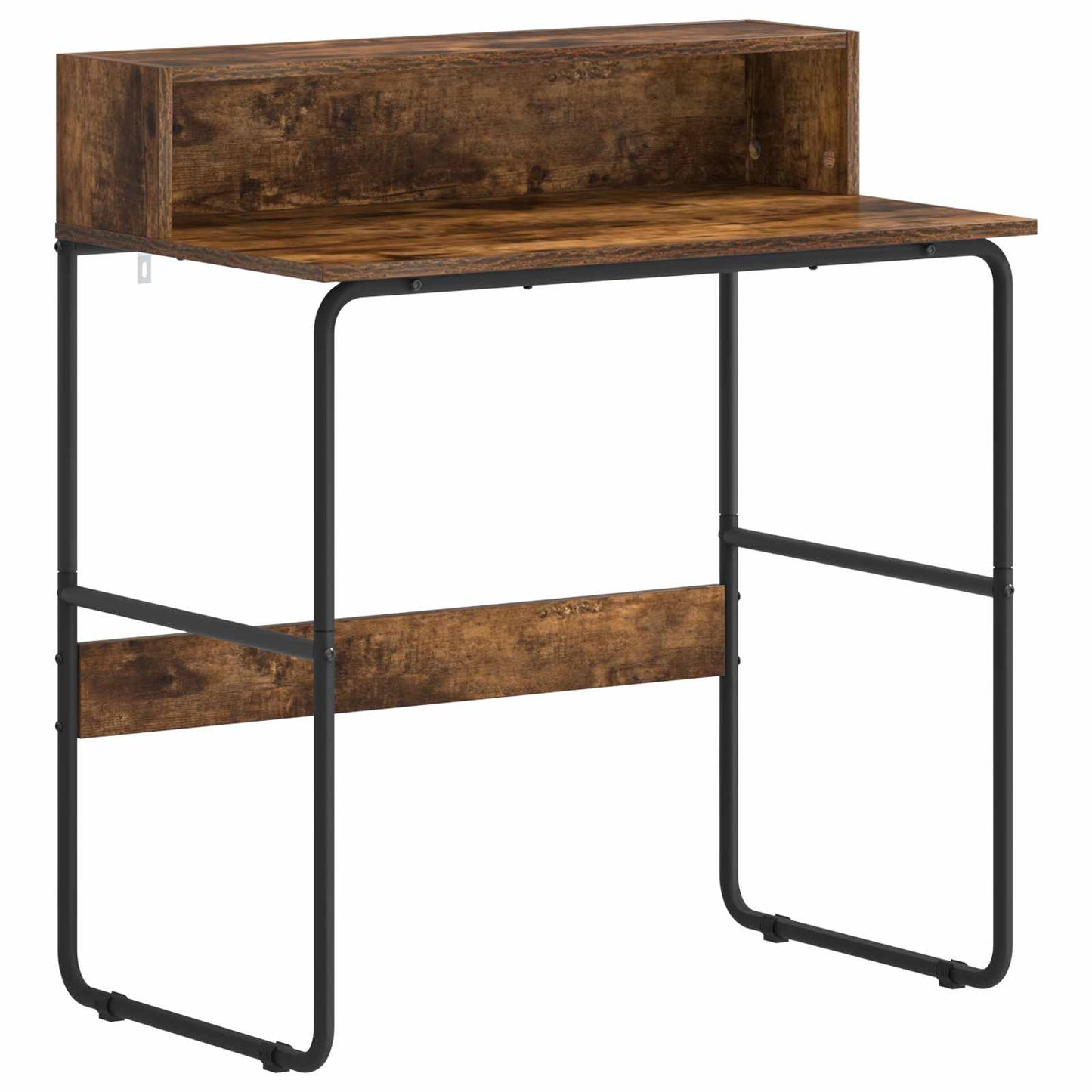 Desk with Storage Smoked Oak 80 x 50 x 91 cm