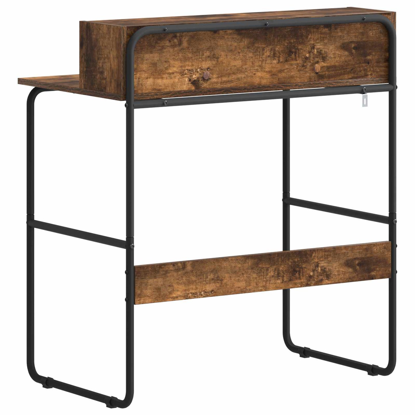 Desk with Storage Smoked Oak 80 x 50 x 91 cm