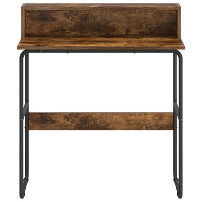 Desk with Storage Smoked Oak 80 x 50 x 91 cm