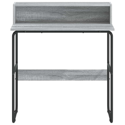 Desk with Storage Grey Sonoma 80 x 50 x 91 cm