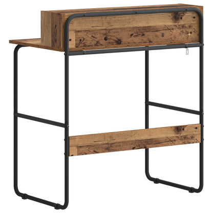 Desk with Storage Oak Wood 80 x 50 x 91 cm