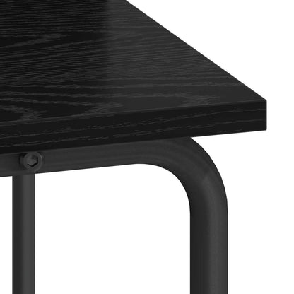 Desk with Storage Black Oak 100 x 50 x 91 cm