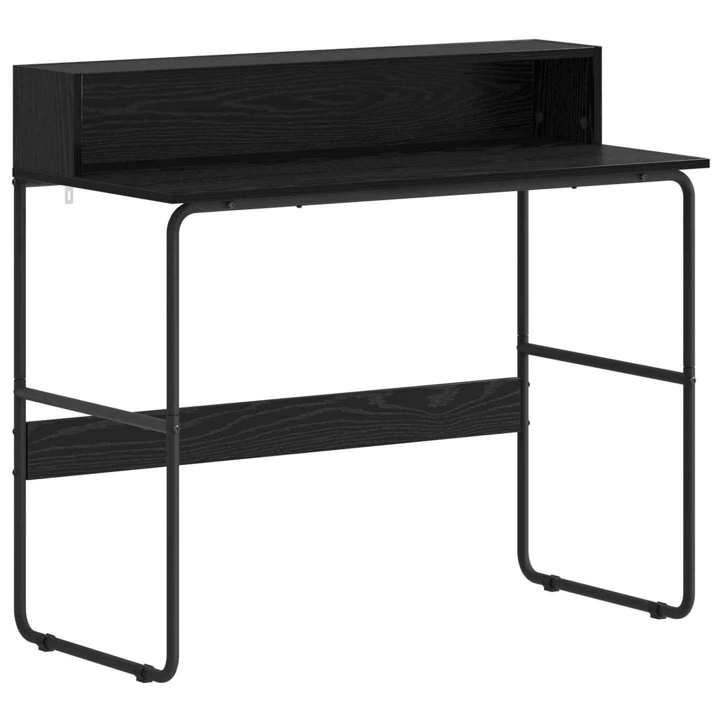 Desk with Storage Black Oak 100 x 50 x 91 cm