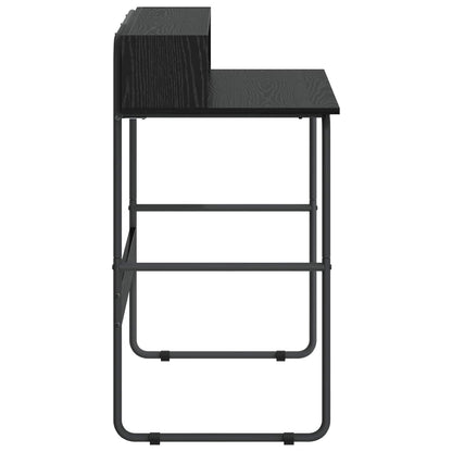Desk with Storage Black Oak 100 x 50 x 91 cm