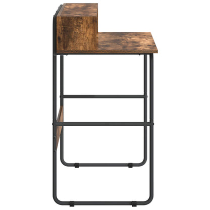 Desk with Storage Smoked Oak 100 x 50 x 91 cm