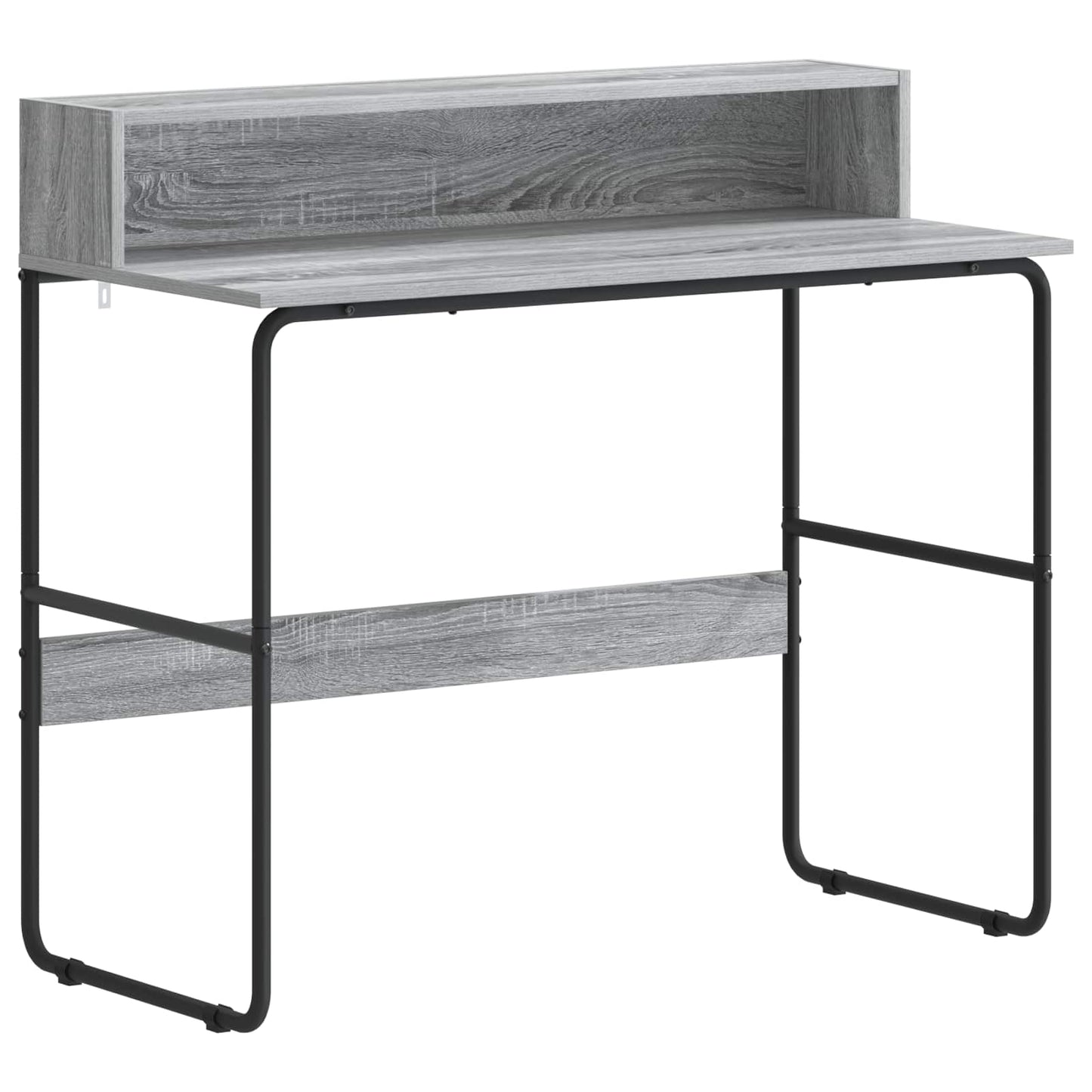 Desk with Storage Grey Sonoma 100 x 50 x 91 cm