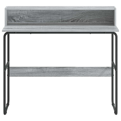 Desk with Storage Grey Sonoma 100 x 50 x 91 cm