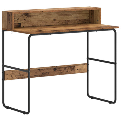 Desk with Storage Oak Wood 100 x 50 x 91 cm
