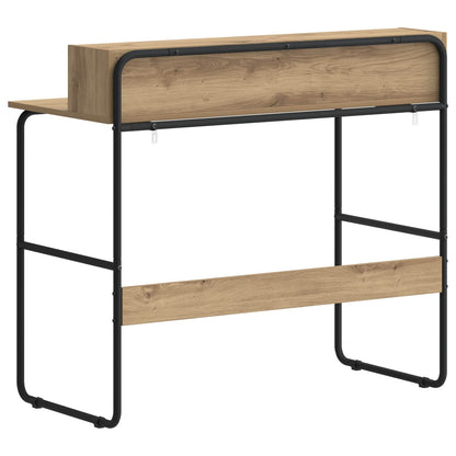 Desk with Storage Artisan Oak 100 x 50 x 91 cm