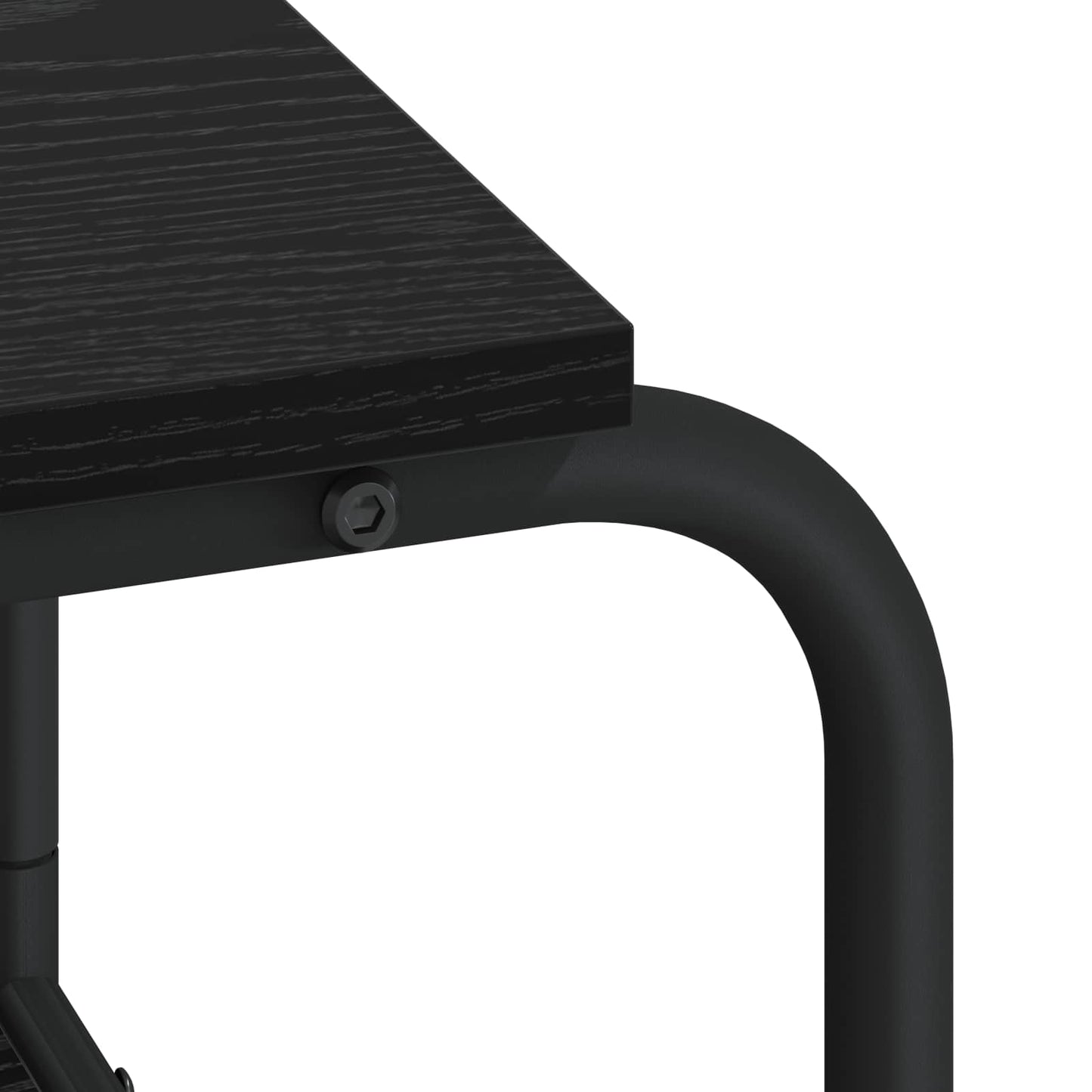Desk with Storage Black Oak 113.5 x 52 x 75.5 cm