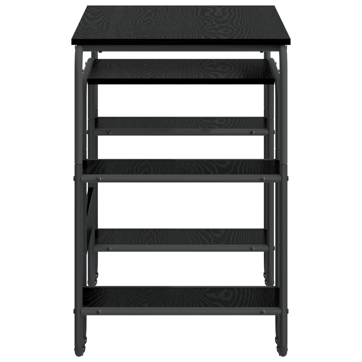 Desk with Storage Black Oak 113.5 x 52 x 75.5 cm