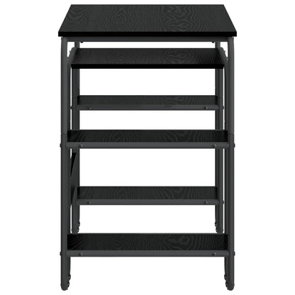 Desk with Storage Black Oak 113.5 x 52 x 75.5 cm