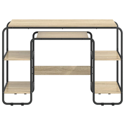 Desk with Storage Sonoma Oak 113.5 x 52 x 75.5 cm