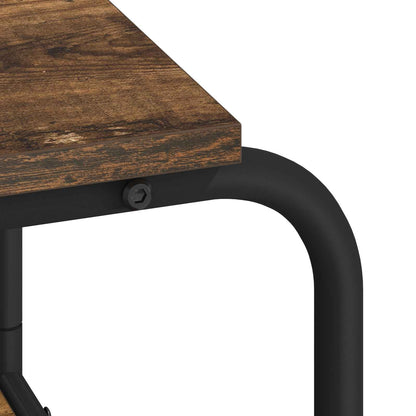Desk with Storage Smoked Oak 113.5 x 52 x 75.5 cm