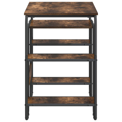 Desk with Storage Smoked Oak 113.5 x 52 x 75.5 cm
