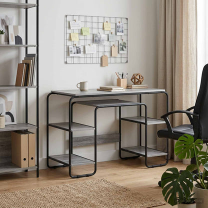 Desk with Storage Grey Sonoma 113.5 x 52 x 75.5 cm