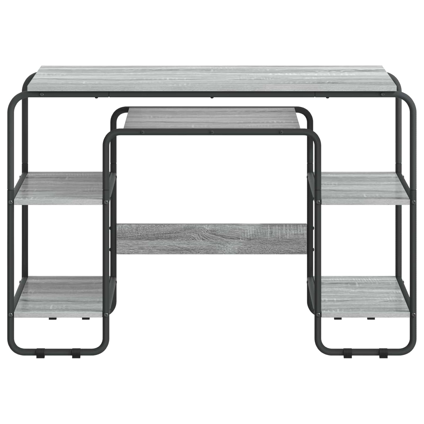 Desk with Storage Grey Sonoma 113.5 x 52 x 75.5 cm