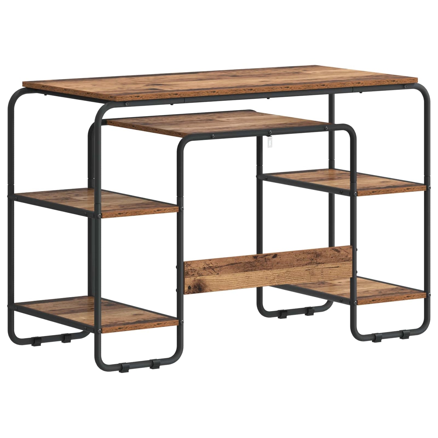 Desk with Storage Oak Wood 113.5 x 52 x 75.5 cm