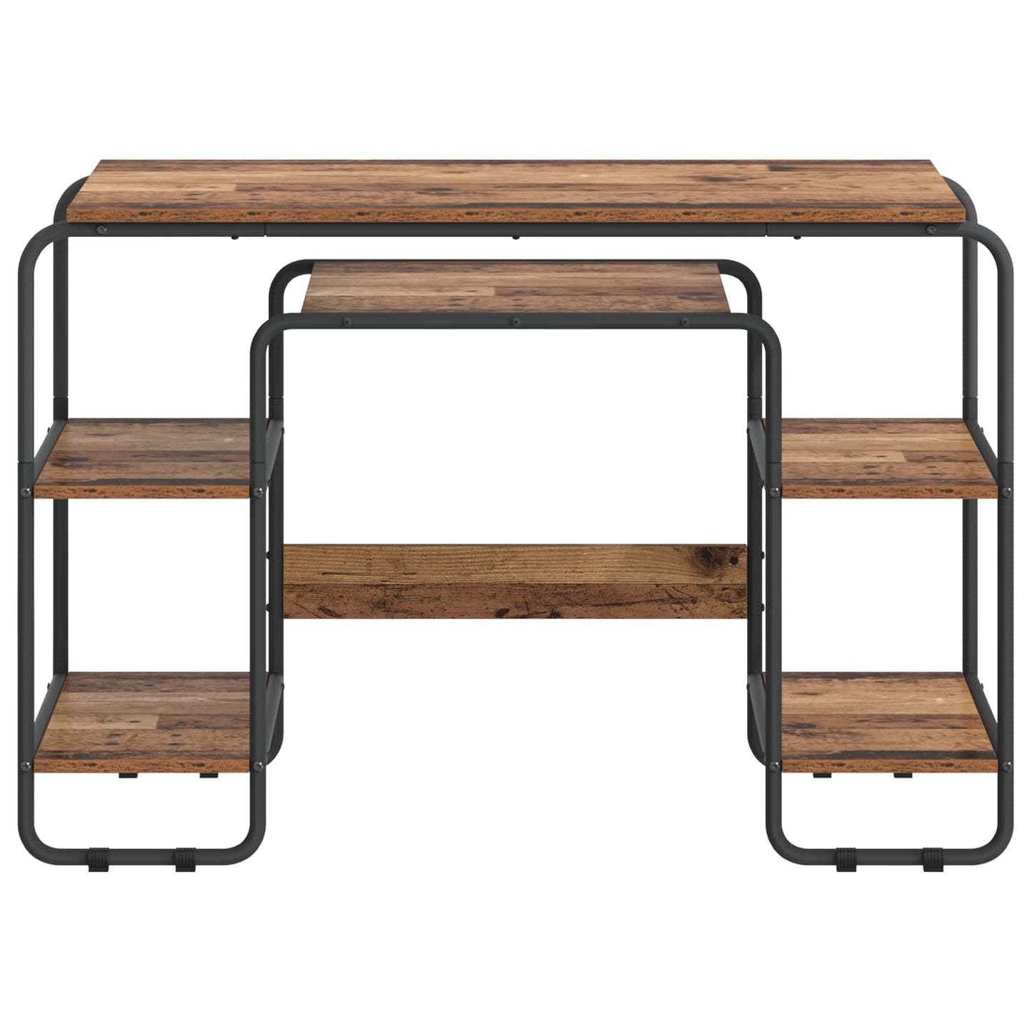 Desk with Storage Oak Wood 113.5 x 52 x 75.5 cm