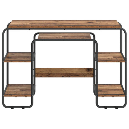 Desk with Storage Oak Wood 113.5 x 52 x 75.5 cm