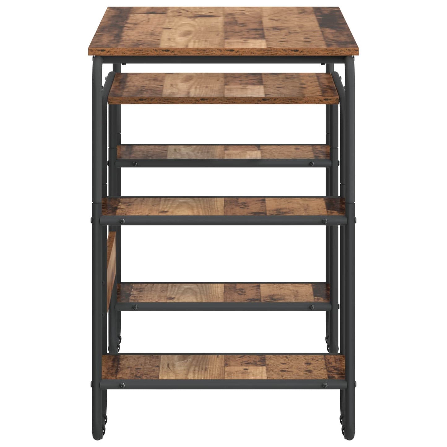 Desk with Storage Oak Wood 113.5 x 52 x 75.5 cm
