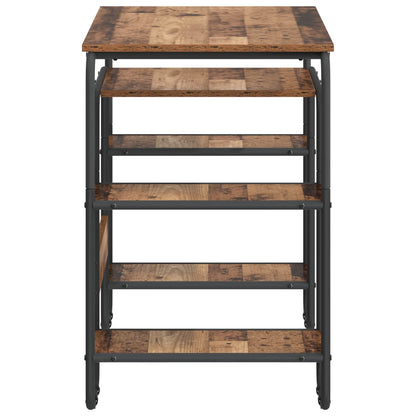 Desk with Storage Oak Wood 113.5 x 52 x 75.5 cm