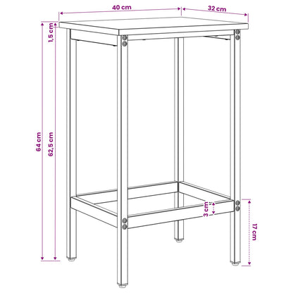 Bar Stool Smoked Oak 40 x 32 x 64 cm Engineered Wood