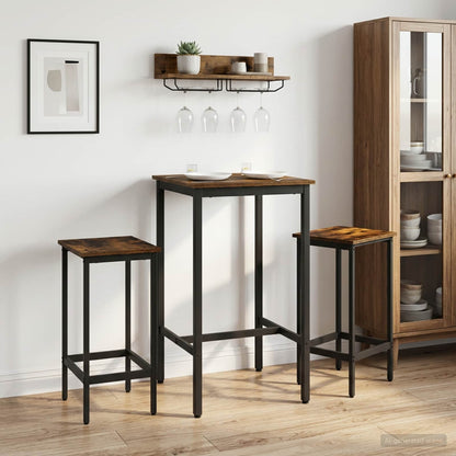 Bar Stool 2 pcs Smoked Oak 40 x 32 x 64 cm Engineered Wood