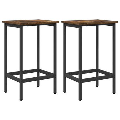 Bar Stool 2 pcs Smoked Oak 40 x 32 x 64 cm Engineered Wood