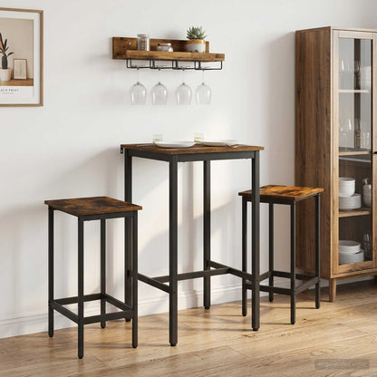 Bar Table 52 x 52 x 110 cm Engineered Wood Smoked Oak