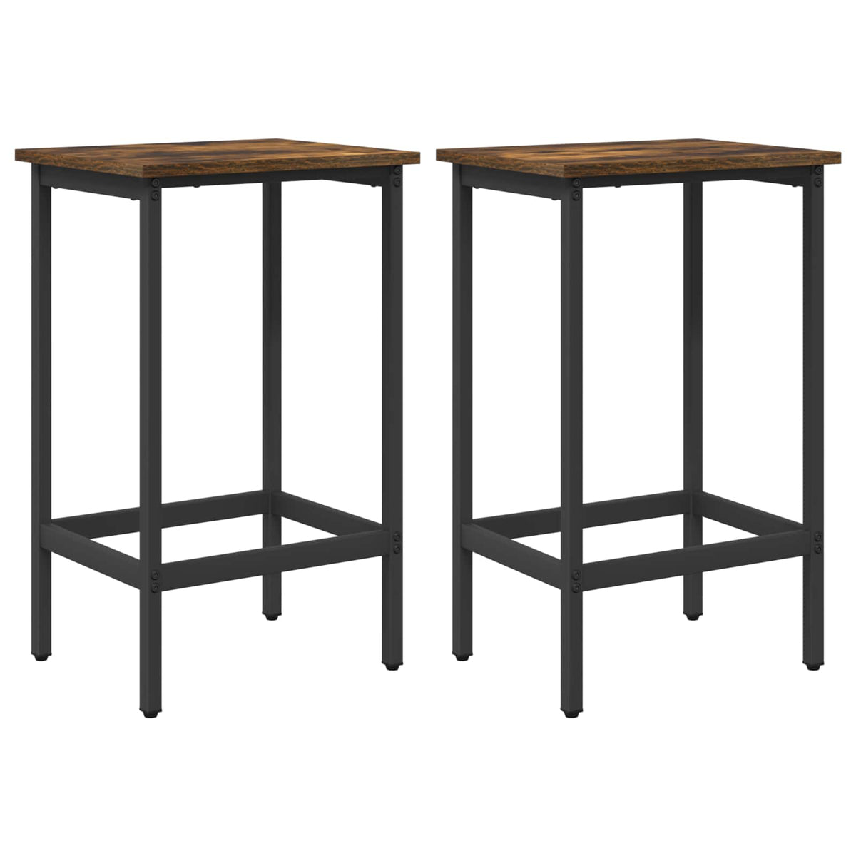 Bar Stool 2 pcs Smoked Oak 40 x 32 x 74 cm Engineered Wood