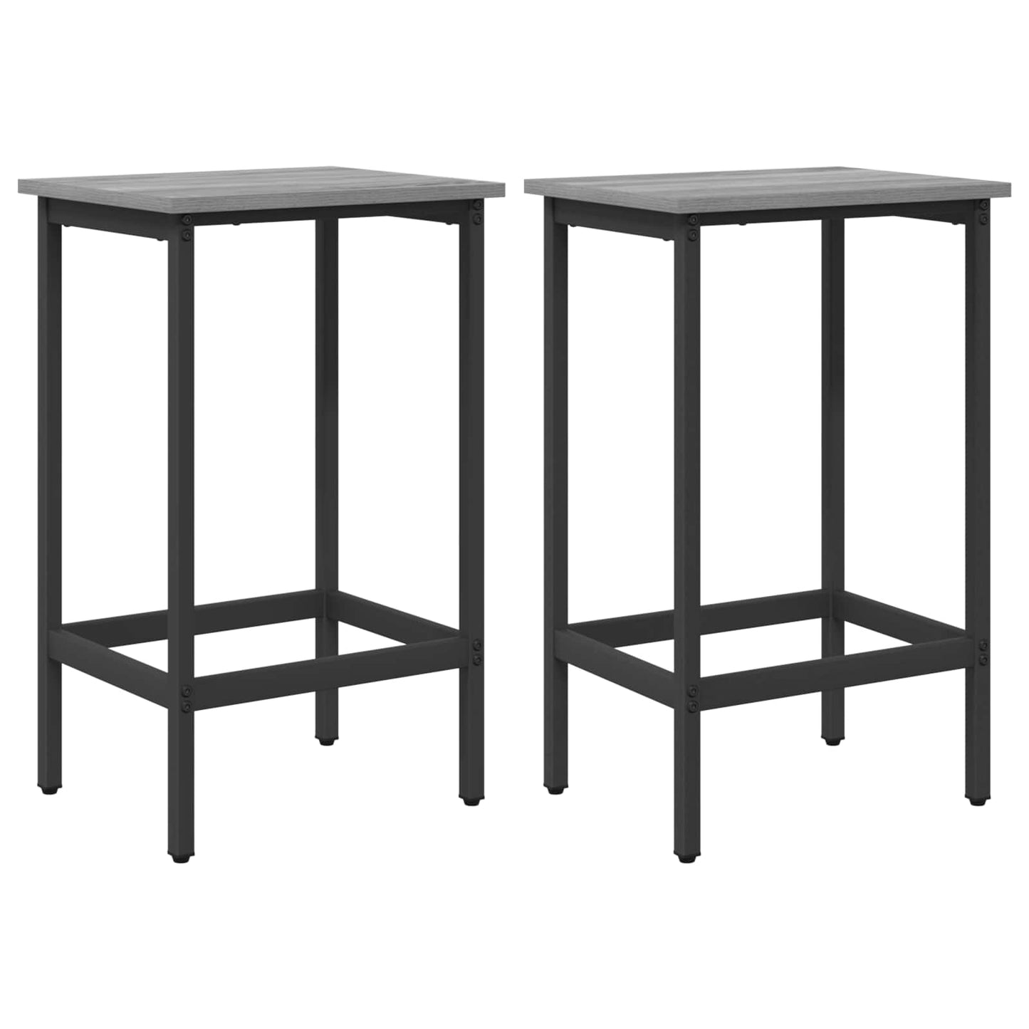 Bar Stool 2 pcs Grey Sonoma 40 x 32 x 74 cm Engineered Wood