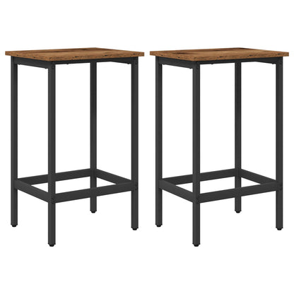 Bar Stool 2 pcs Old Wood 40 x 32 x 74 cm Engineered Wood