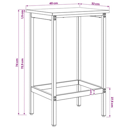 Bar Stool Artisan Oak 40 x 32 x 74 cm Engineered Wood