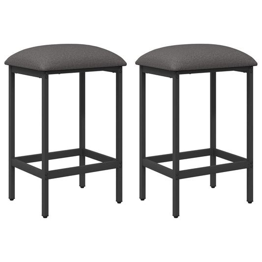 Bar Stool 2 pcs Light Grey 40 x 32 x 64 cm Engineered Wood