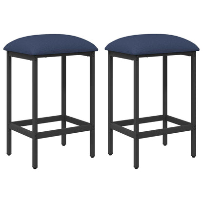 Bar Stool 2 pcs Blue 40 x 32 x 64 cm Engineered Wood