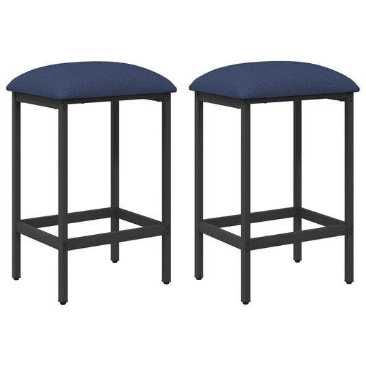 Bar Stool 2 pcs Blue 40 x 32 x 64 cm Engineered Wood