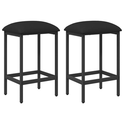 Bar Stool 2 pcs Black 40 x 32 x 74 cm Engineered Wood
