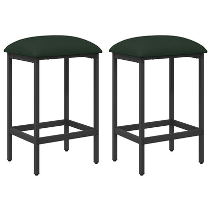 Bar Stool 2 pcs Dark Green 40 x 32 x 74 cm Engineered Wood