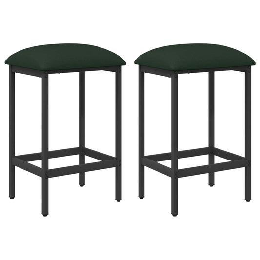 Bar Stool 2 pcs Dark Green 40 x 32 x 74 cm Engineered Wood