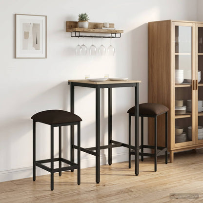 Bar Stool 2 pcs Taupe 40 x 32 x 74 cm Engineered Wood