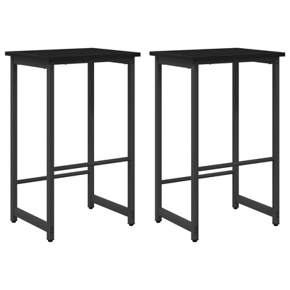 Bar Stool 2 pcs Black Oak 40 x 32 x 64 cm Engineered Wood