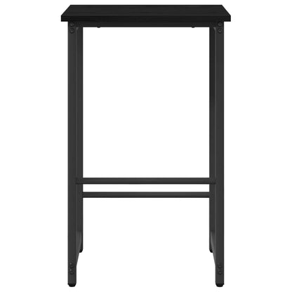Bar Stool 2 pcs Black Oak 40 x 32 x 64 cm Engineered Wood