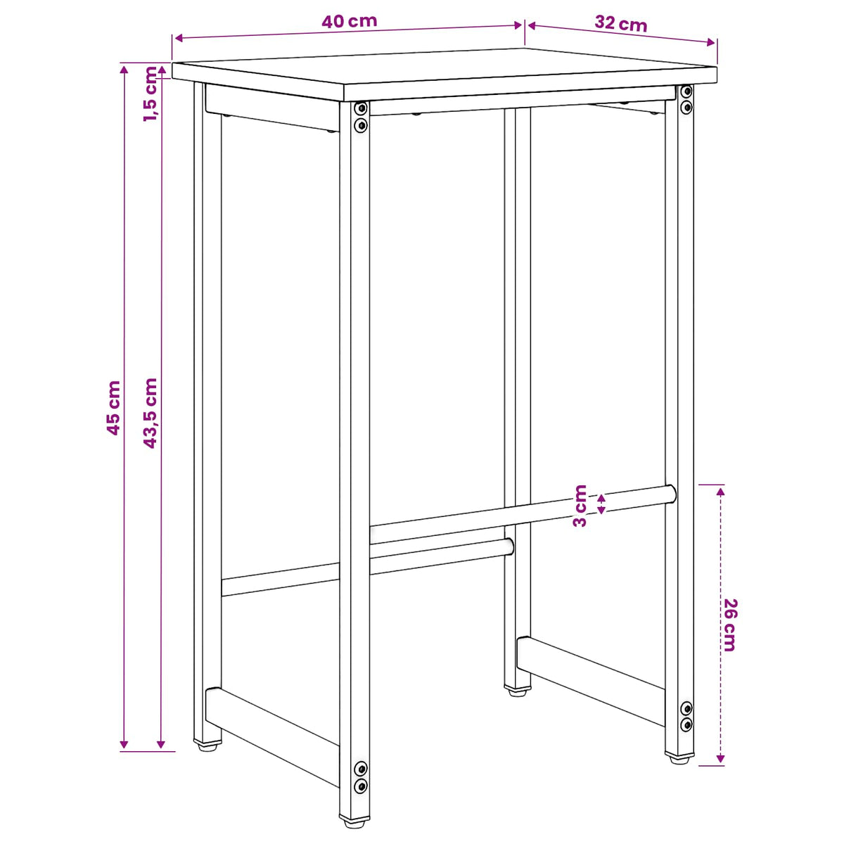 Bar Stool 2 pcs Sonoma Oak 40 x 32 x 64 cm Engineered Wood