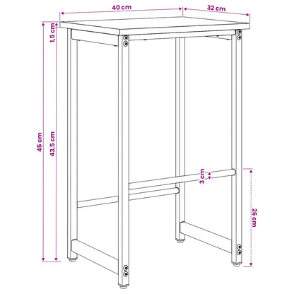 Bar Stool 2 pcs Artisan Oak 40 x 32 x 64 cm Engineered Wood