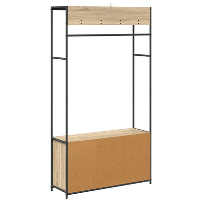 Coat Stand with Shoes Bench Sonoma Oak 100 x 32 x 180.5 cm