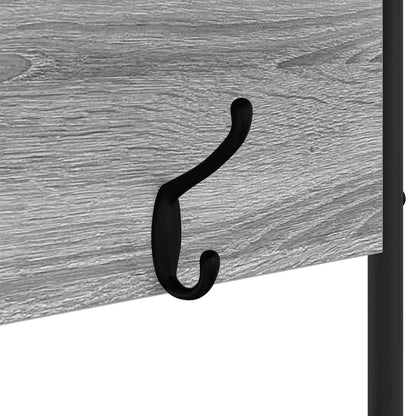 Coat Stand with Shoes Bench Grey Sonoma 100 x 32 x 180.5 cm