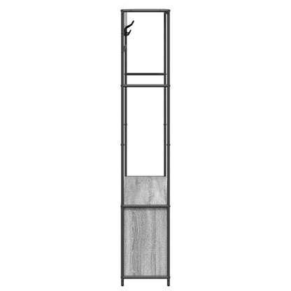 Coat Stand with Shoes Bench Grey Sonoma 100 x 32 x 180.5 cm